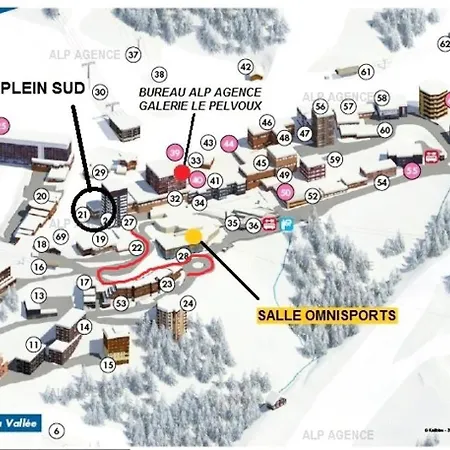 דירה Le Plein Sud Centre - 2 Pieces 5 Pers - Le Plein Sud - 028pl - Plagne Centre Mae-6014 *